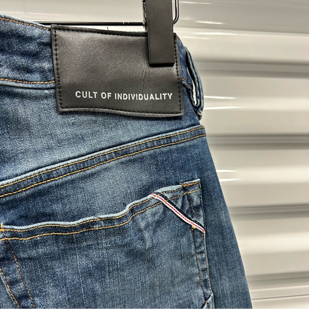 Cult of Individuality Rocker Slim Stretch Straight Japanese Selvedge Jeans 38/32 - Picture 8 of 16